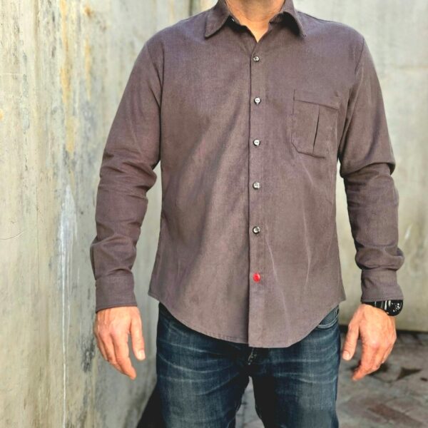 CORDUROY SHIRT CHARCOAL - Image 5