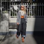HIGH WAIST TROUSERS BLACK DENIM