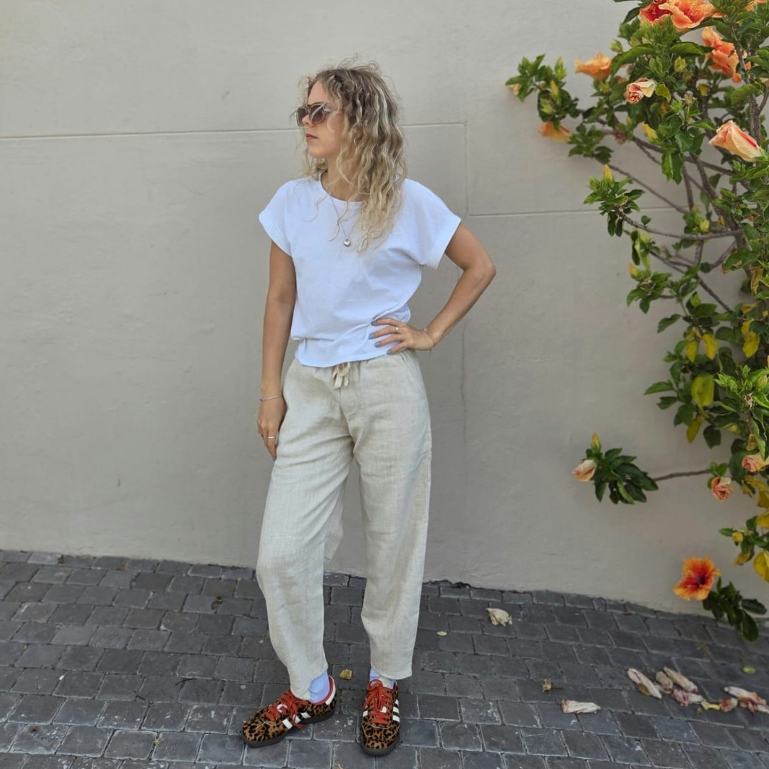 Website Oat barrel BARREL TROUSERS OATMEAL RAMIE - Image 1