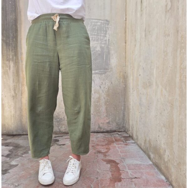BARREL TROUSERS GREEN MOSS - Image 6