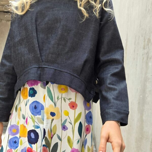 SWEATER DRESS DENIM FLORAL - Image 4