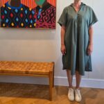 SHIFT DRESS SAGE LINEN