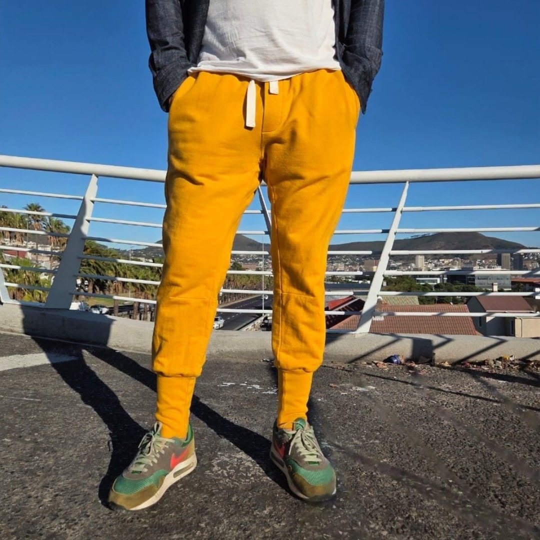 Mustard ribbed joggers 2 TRACKSUIT JOGGER MUSTARD - Image 1