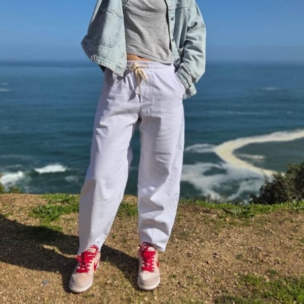BARREL CORDUROY WHITE