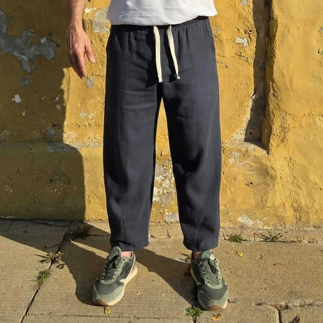 navy barrel 2 BARREL PANT NAVY - Image 1