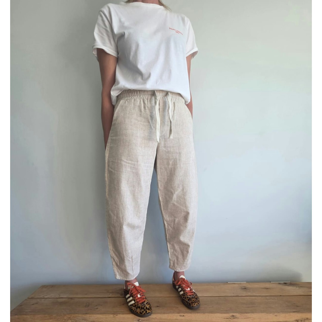 natural 2 BARREL TROUSERS NATURAL RAMCOT - Image 1