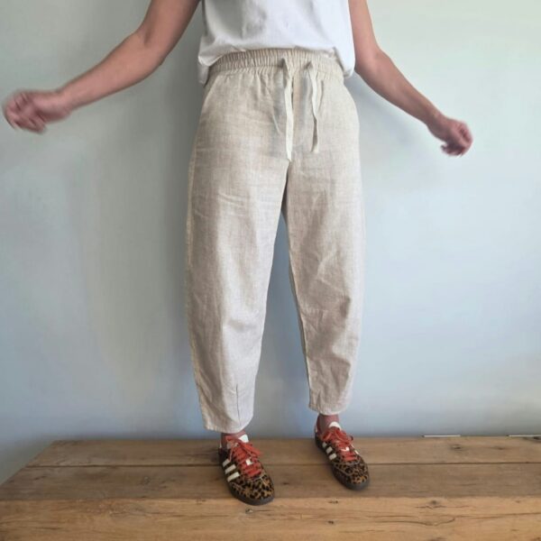 BARREL TROUSERS NATURAL RAMCOT - Image 3